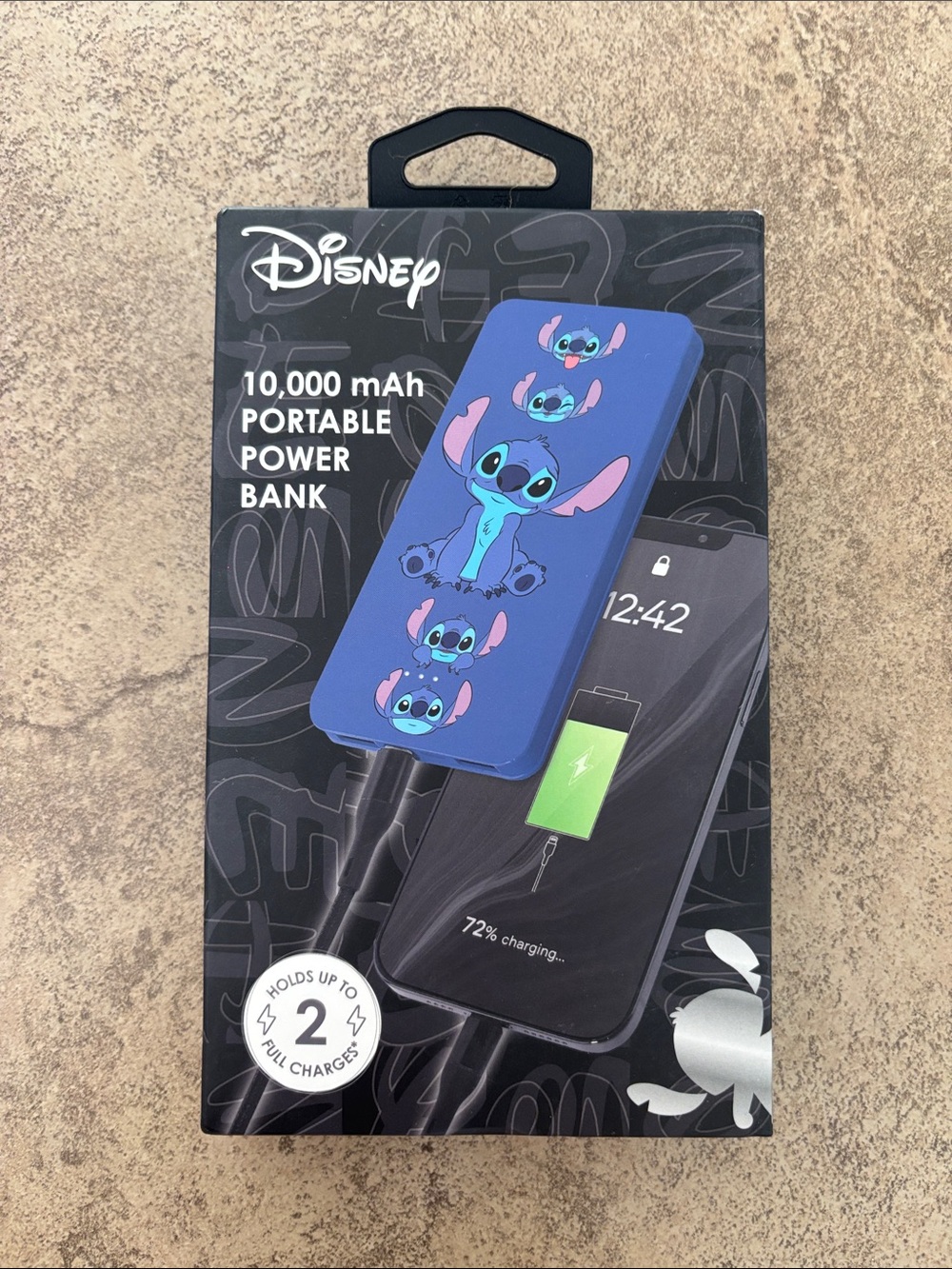 Disney 10,000 mAh Portable Power Bank – Blue Stitch Design